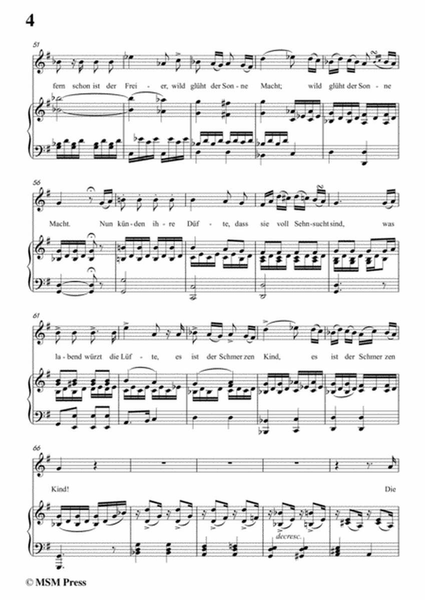 Schubert-Der Blumen Schmerz,Op.173 No.4,in d minor,for Voice&Piano image number null