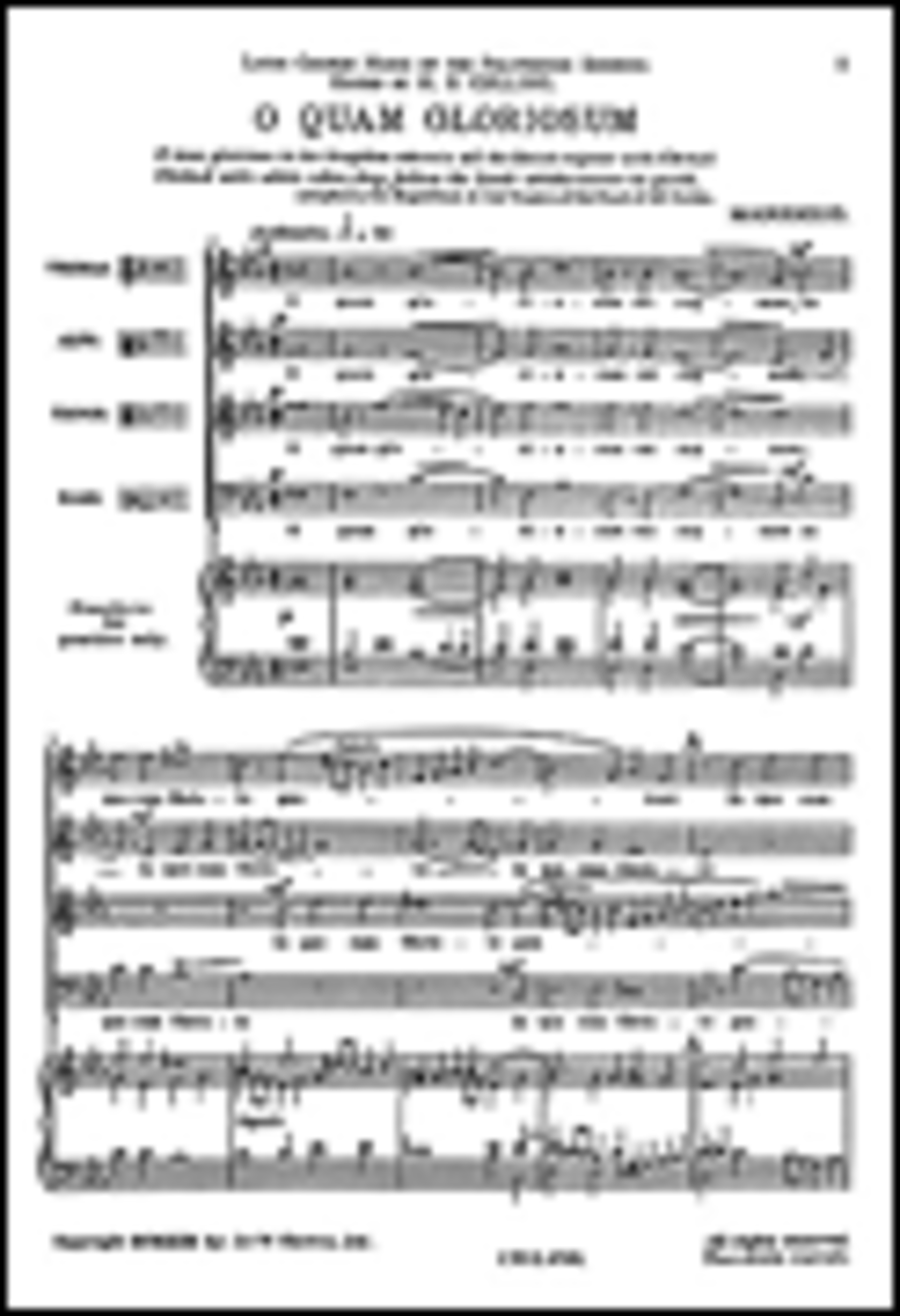 Marenzio: O Quam Gloriosum for SATB Chorus