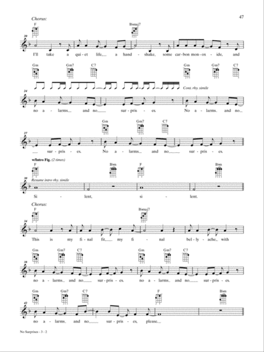 No Surprises Ukulele scores gallery preview page 2