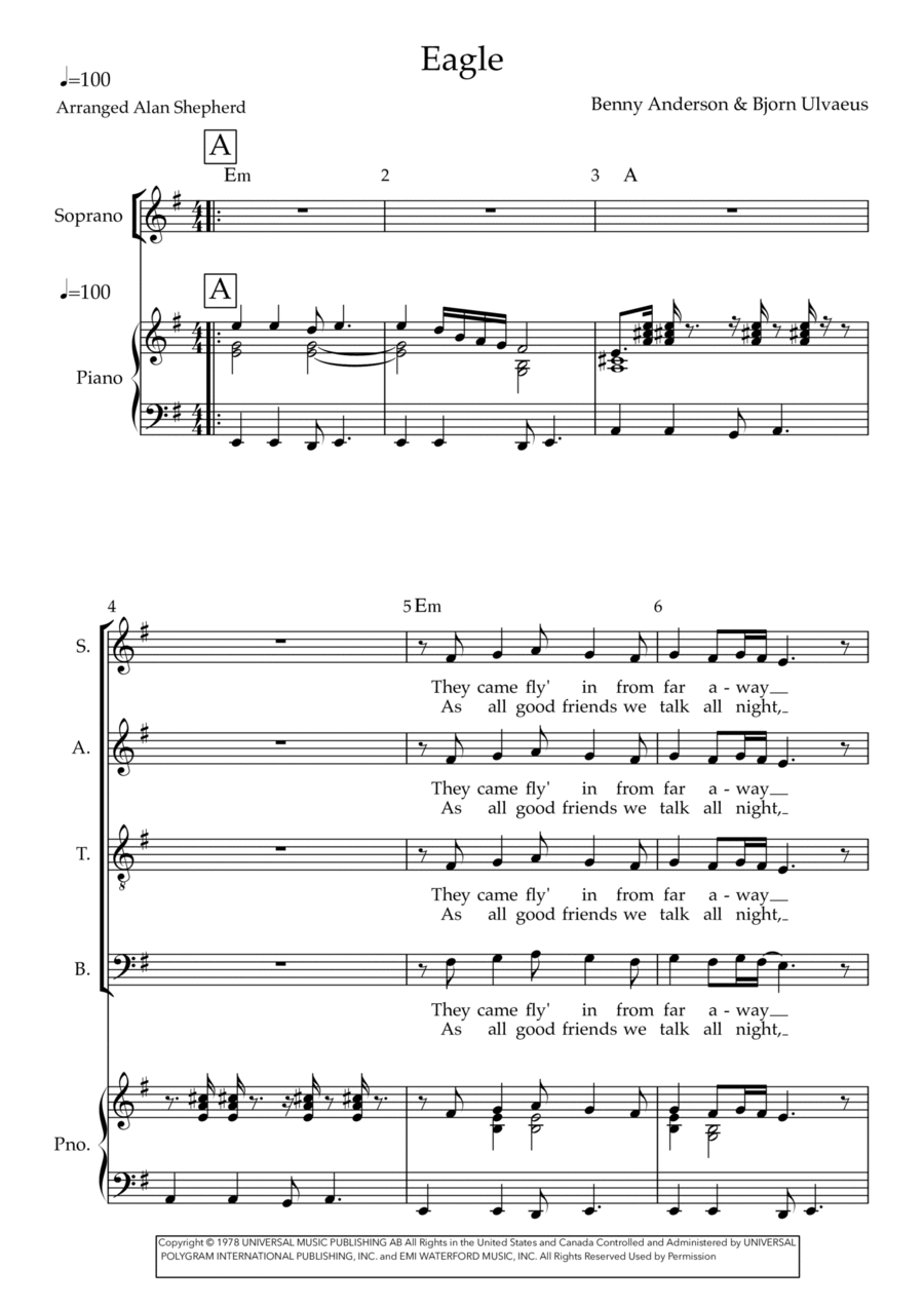 Eagle Eagle 4-Part scores gallery preview page 1