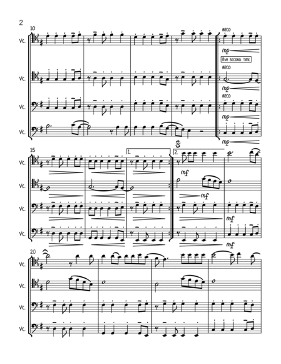 Viva La Vida String Quartet scores gallery preview page 2