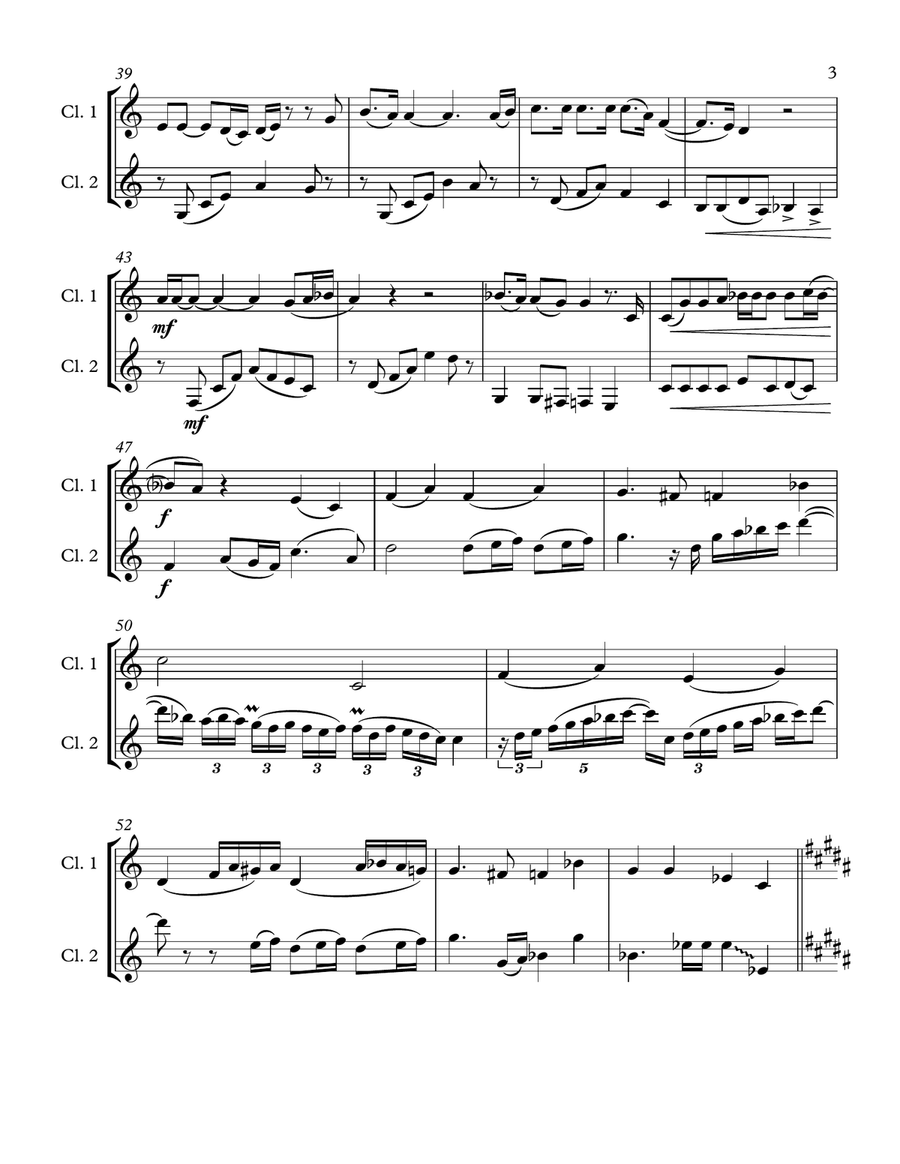 Bohemian Rhapsody Clarinet Duet scores gallery preview page 3