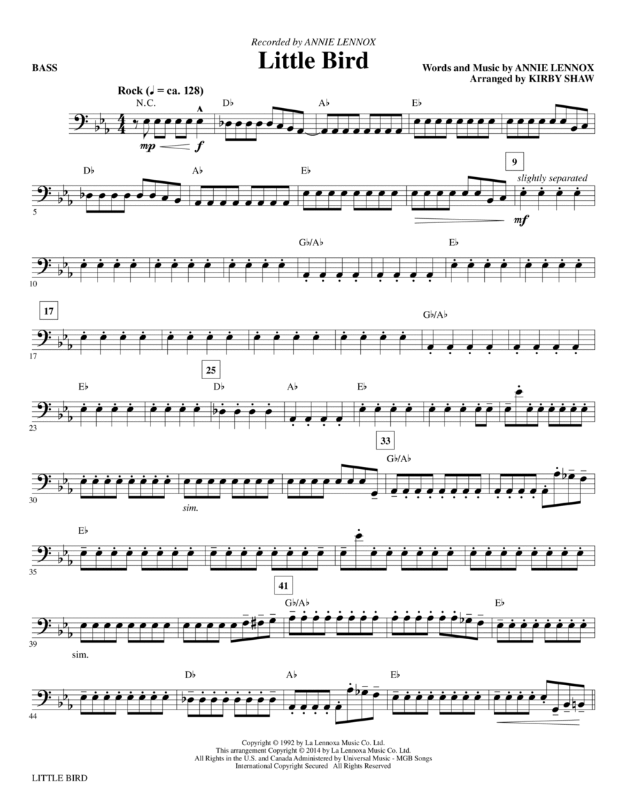 Little Bird - Bass Little Bird - Bass Choir scores gallery preview page 1