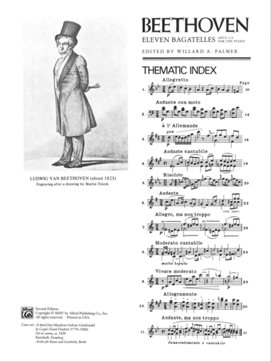 Beethoven -- Eleven Bagatelles, Op. 119 for the Piano Piano Solo scores gallery preview page 2
