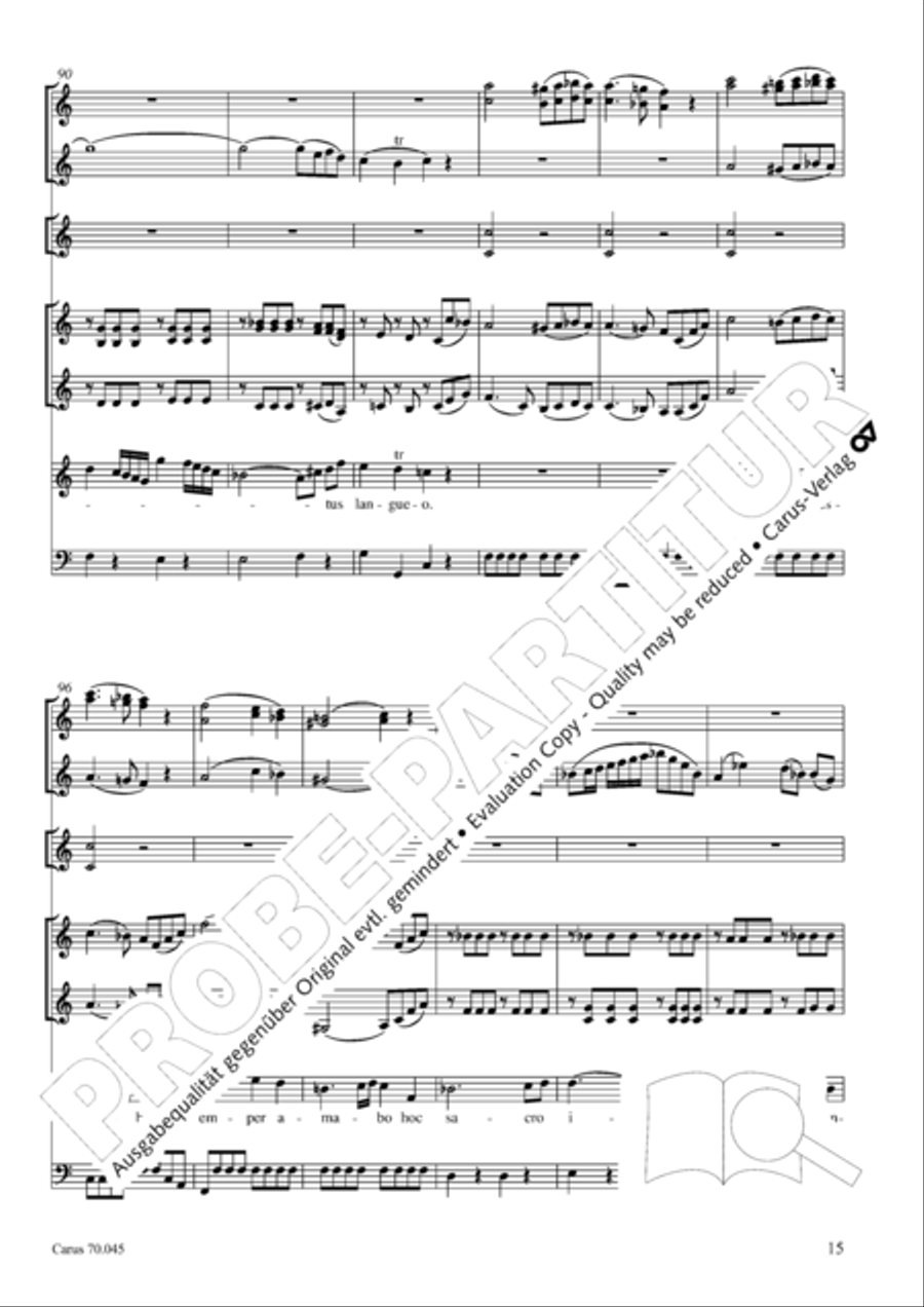 Totus in corde langueo Flute scores gallery preview page 16