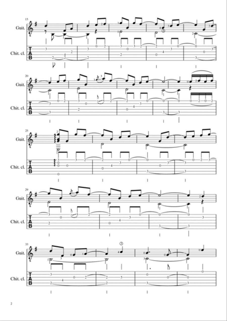 Good Luck! (SheetMusic + TAB) Acoustic Guitar scores gallery preview page 2