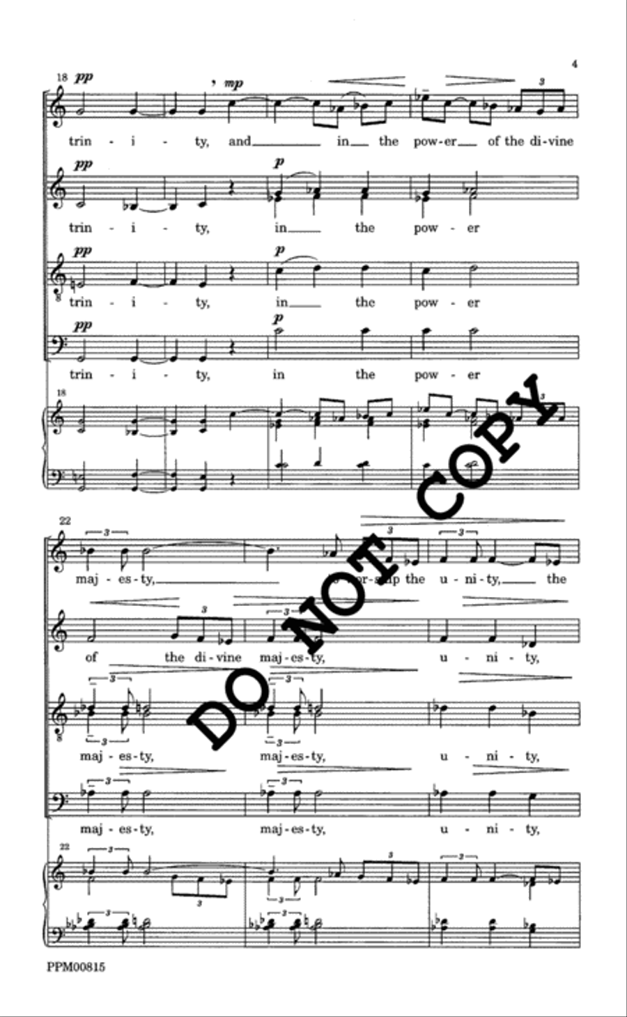 To the Divine Trinity To the Divine Trinity Divisi scores gallery preview page 5