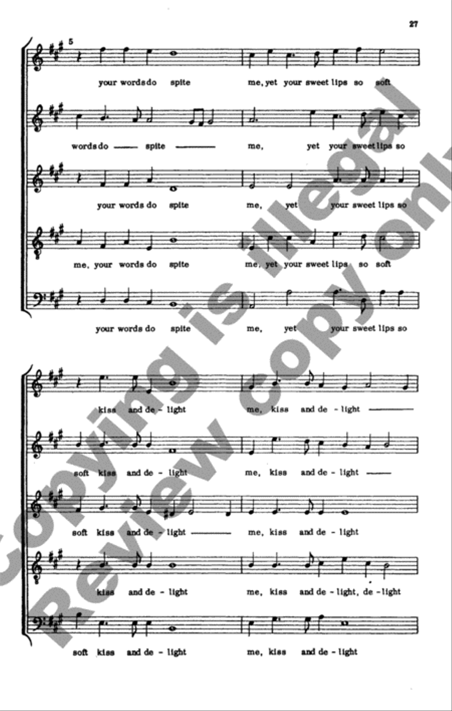 Invitation to Madrigals, Book 7 SSATB scores gallery preview page 17