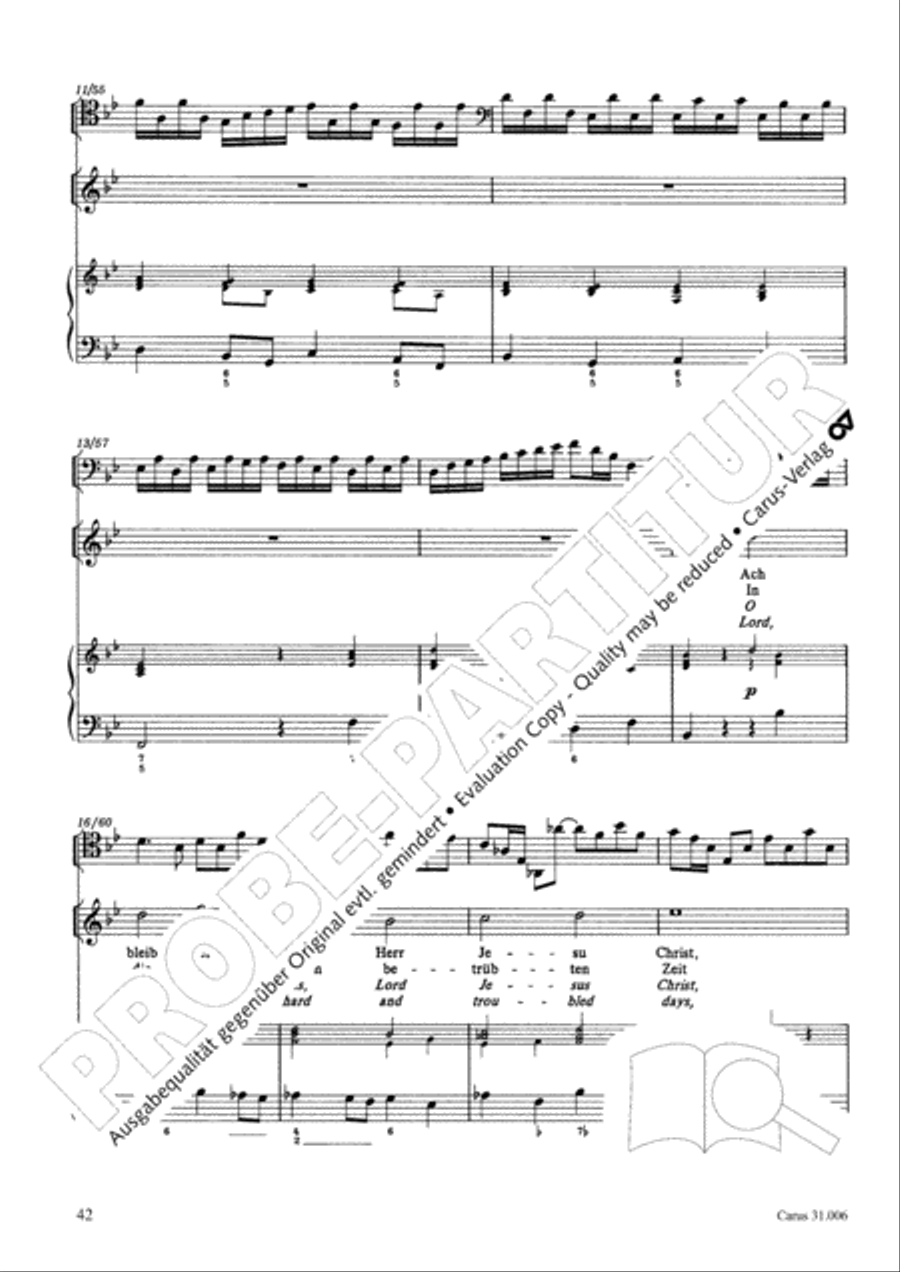 Stay with us, for it draws on toward evening (Bleib bei uns, denn es will Abend werden) 4-Part scores gallery preview page 43