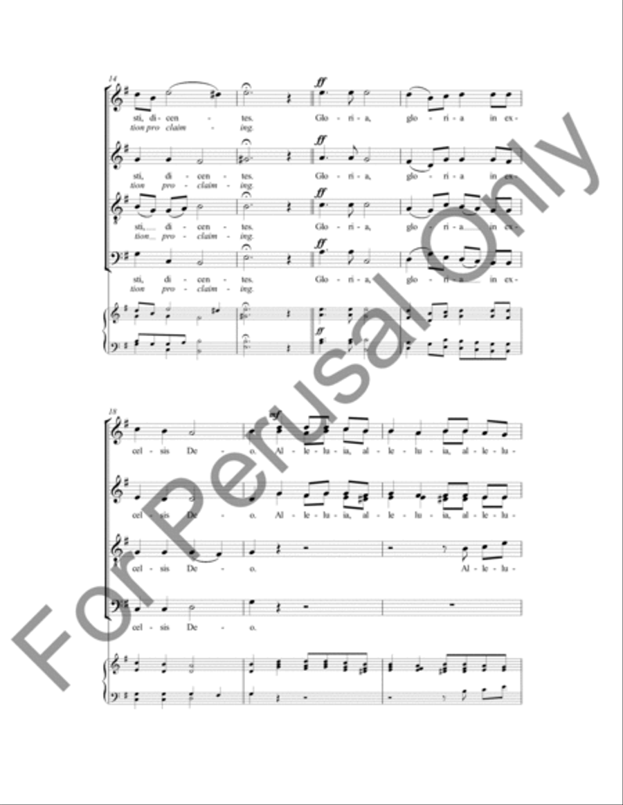Hodie, Christus Natus Est 4-Part scores gallery preview page 4