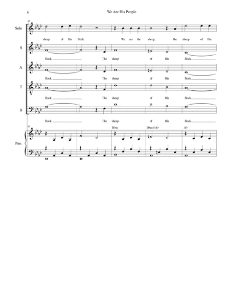 We Are His People (Psalm 100) (Solo with SATB) image number null