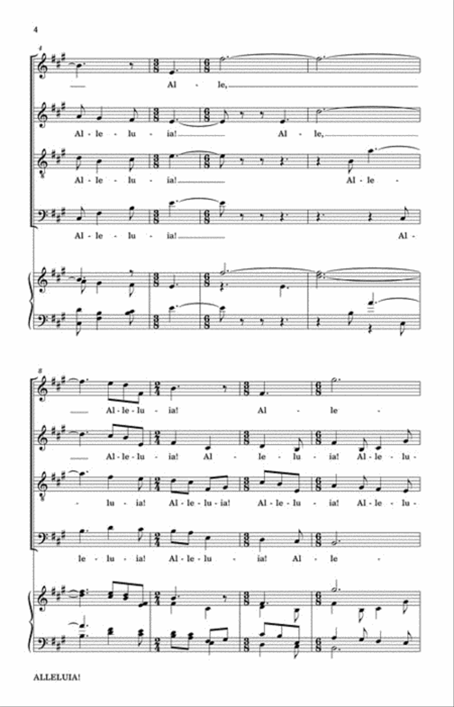 Alleluia! Alleluia! 4-Part scores gallery preview page 3