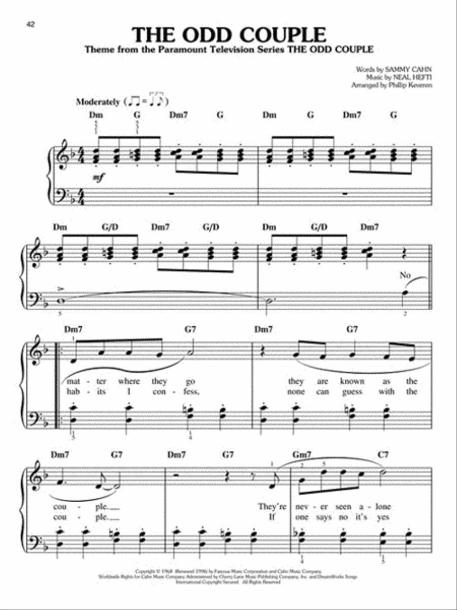 TV Themes Easy Piano scores gallery preview page 3