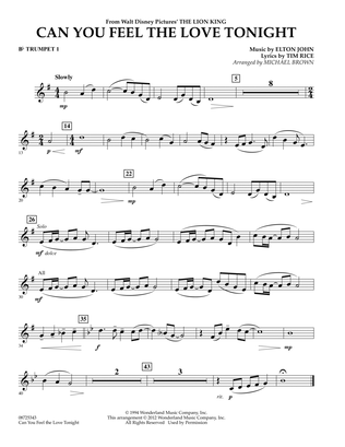 Can You Feel The Love Tonight? (from "The Lion King") - Bb Trumpet 1