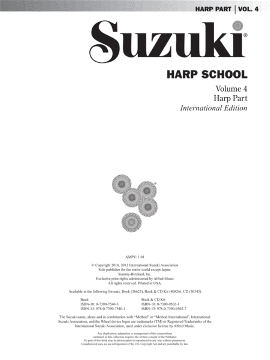 Suzuki Harp School, Volume 4