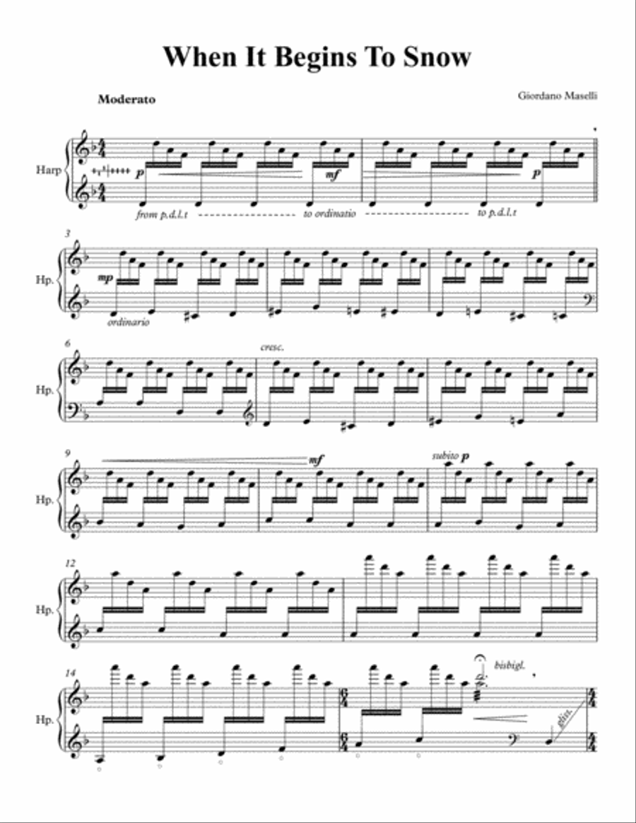 When it begins to snow - Giordano Maselli (harp solo) image number null