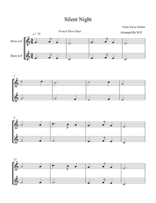 Silent Night - French Horn Duet