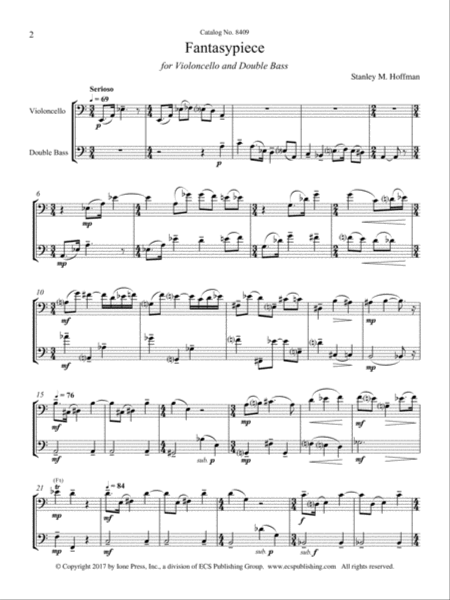 Fantasypiece Cello scores gallery preview page 1
