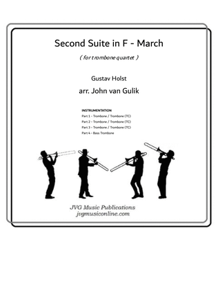 Book cover for Second Suite in F - March - Trombone Quartet