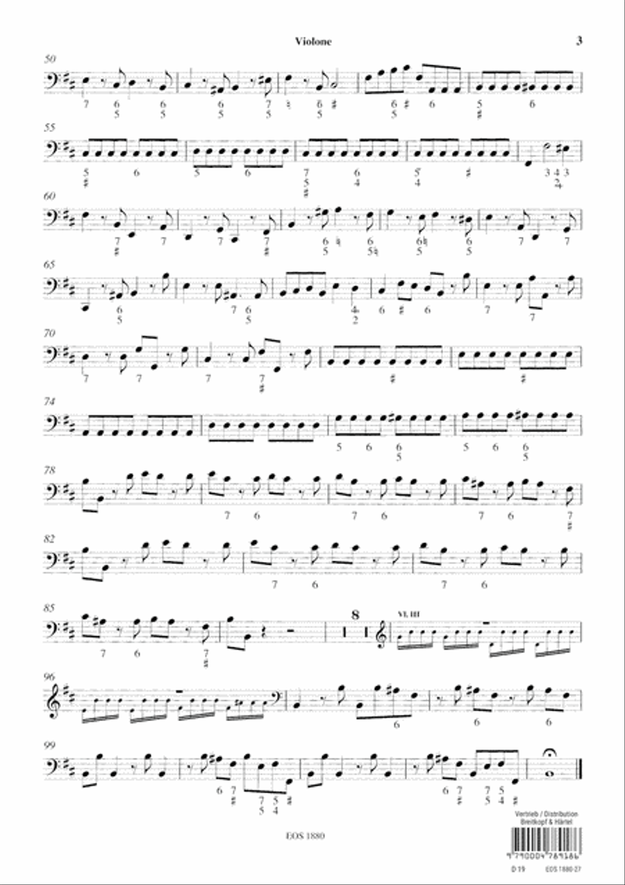 L'Estro Armonico Op. 3/10 RV 580 Double Bass scores gallery preview page 3