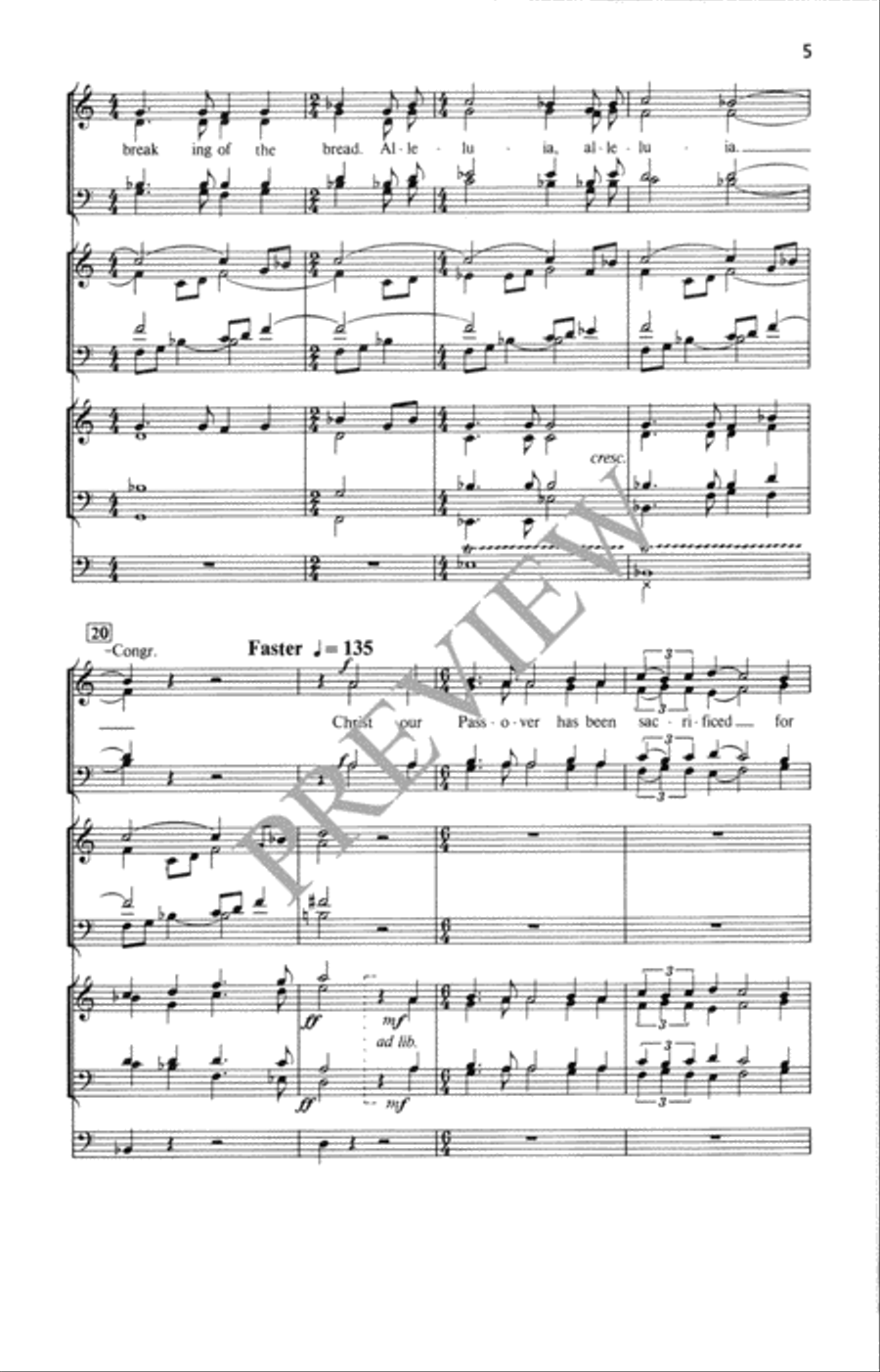 Processional for Easter Processional for Easter 4-Part scores gallery preview page 6
