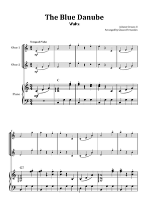The Blue Danube - Oboe Duet with Piano and Chord Notations