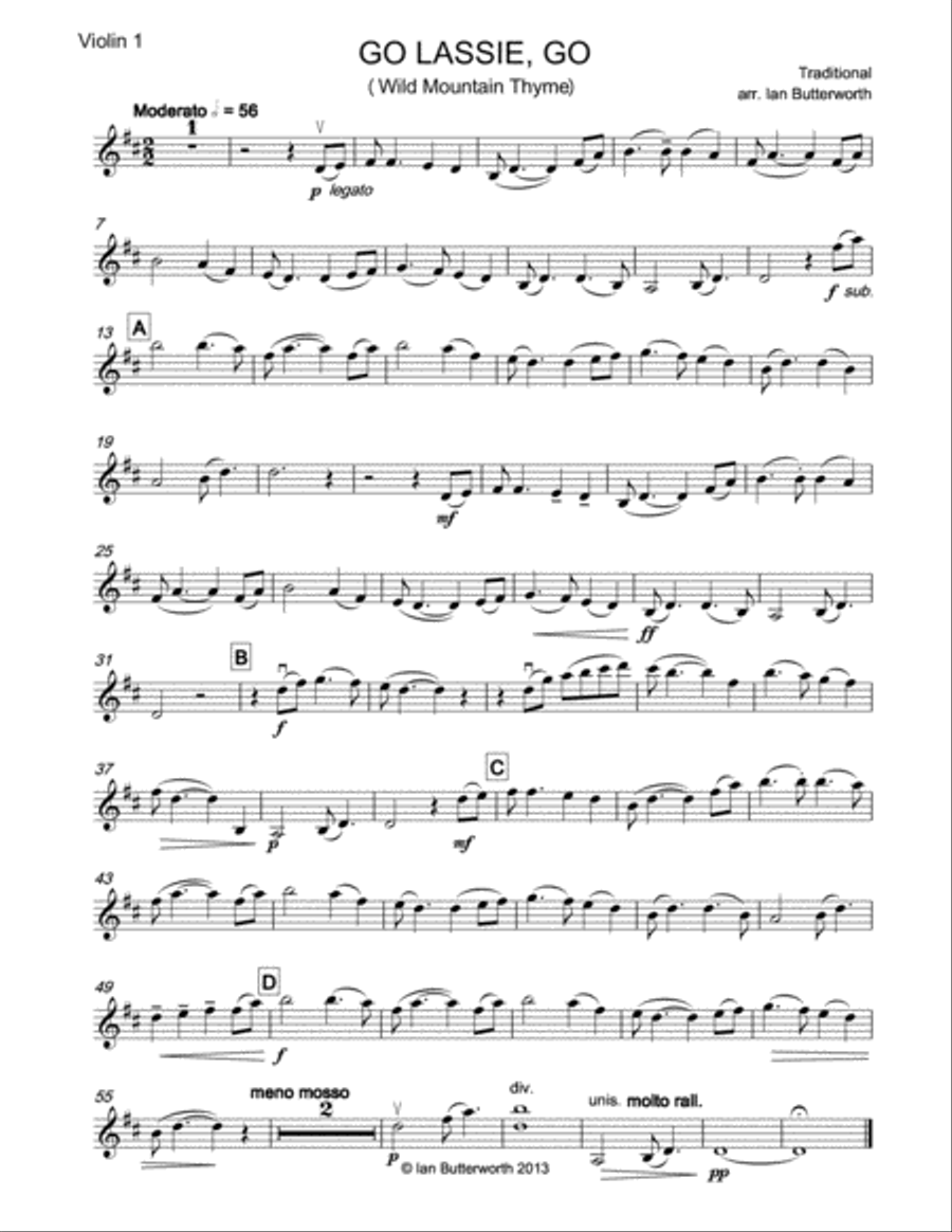 IAN BUTTERWORTH Go Lassie Go for string orchestra String Orchestra scores gallery preview page 5