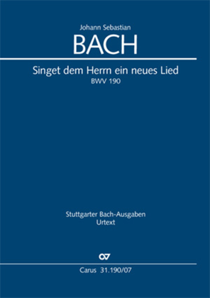 Book cover for Sing to the Lord a new song (Singet dem Herrn ein neues Lied)