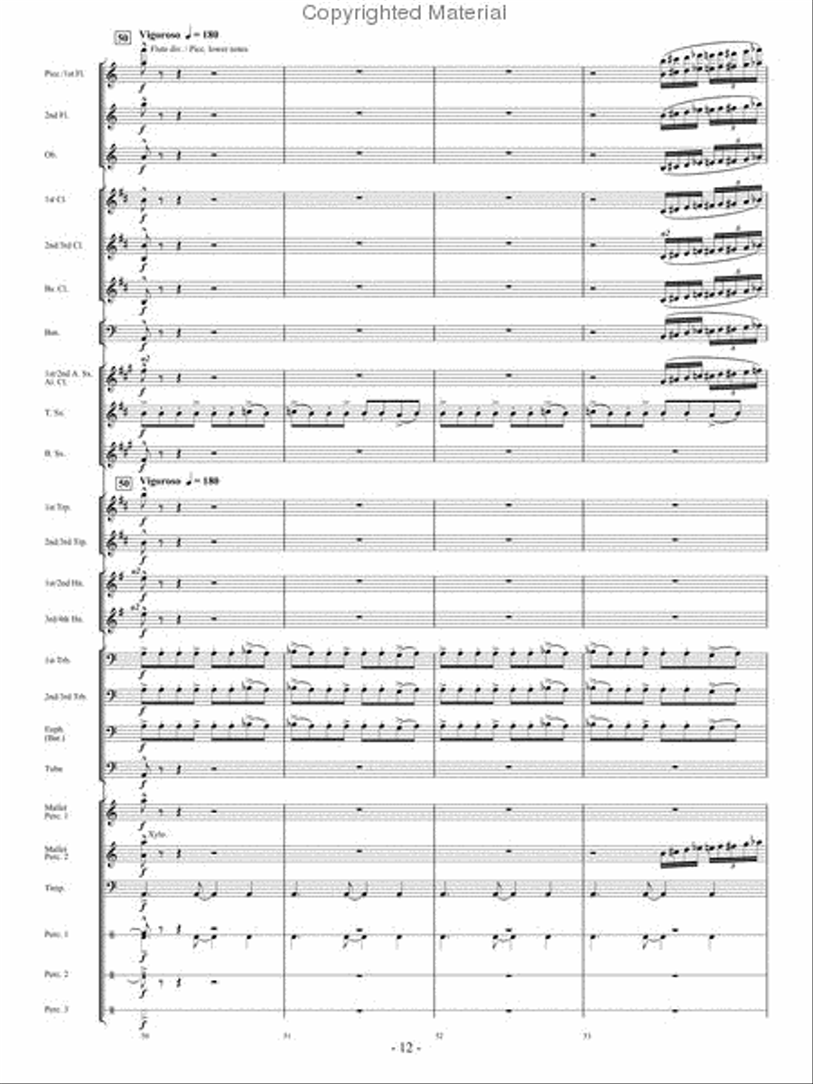 In Pursuit of Troy Concert Band - Sheet Music page 10