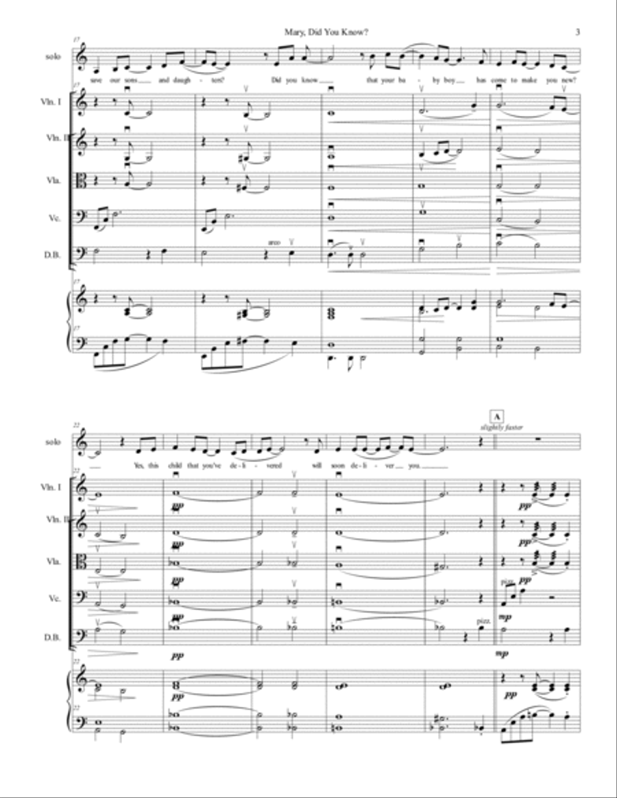 Mary, Did You Know? Mary, Did You Know? String Orchestra scores gallery preview page 3