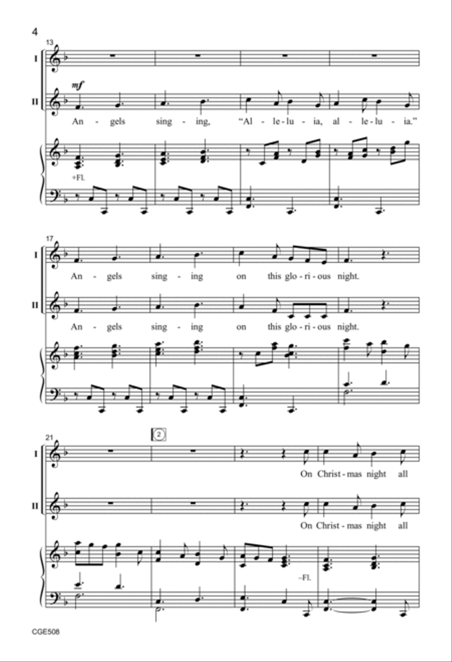 On This Glorious Christmas Night - Two-part Choir scores gallery preview page 4