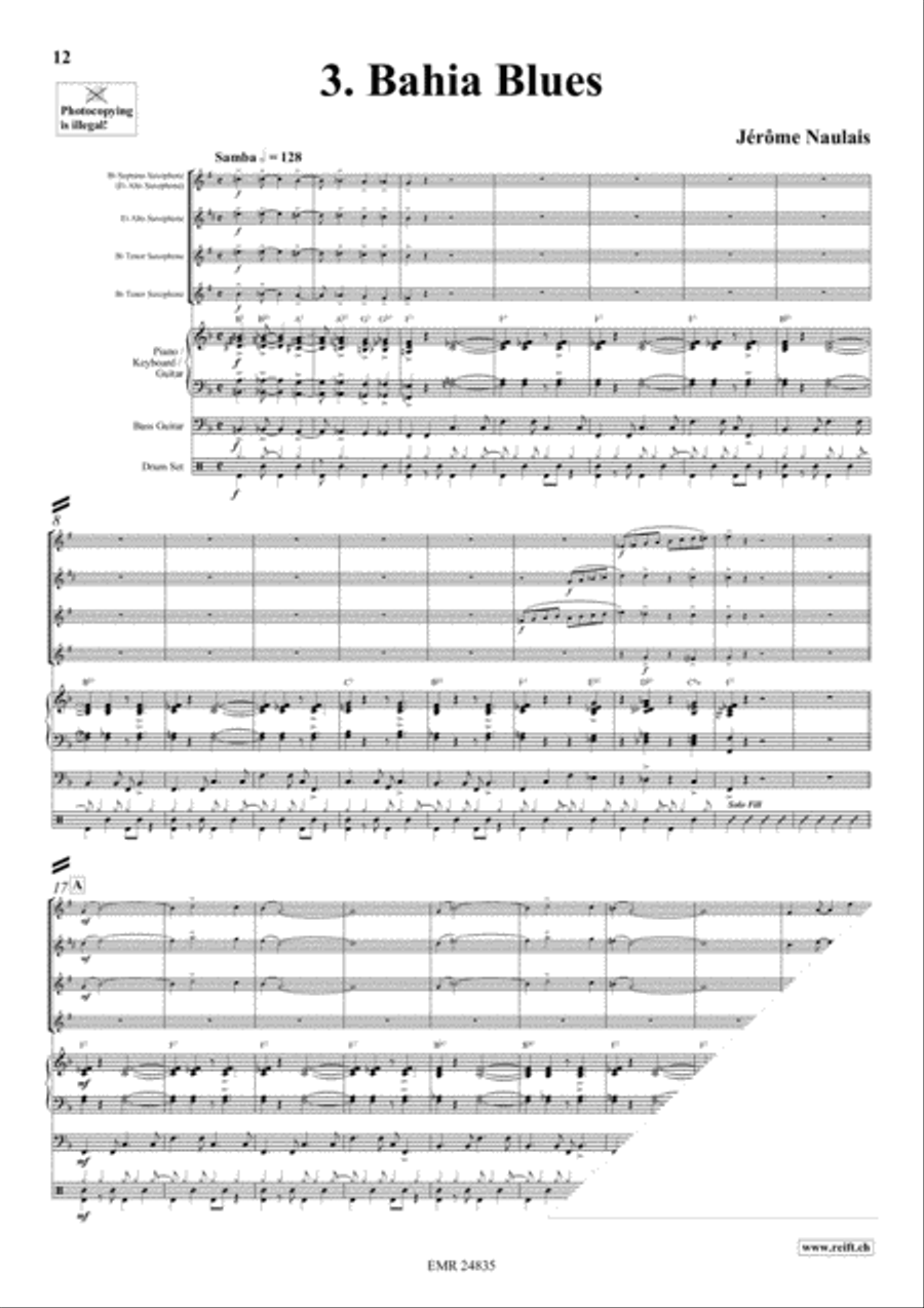 Play With Your Band Volume 1 Saxophone Quartet scores gallery preview page 6