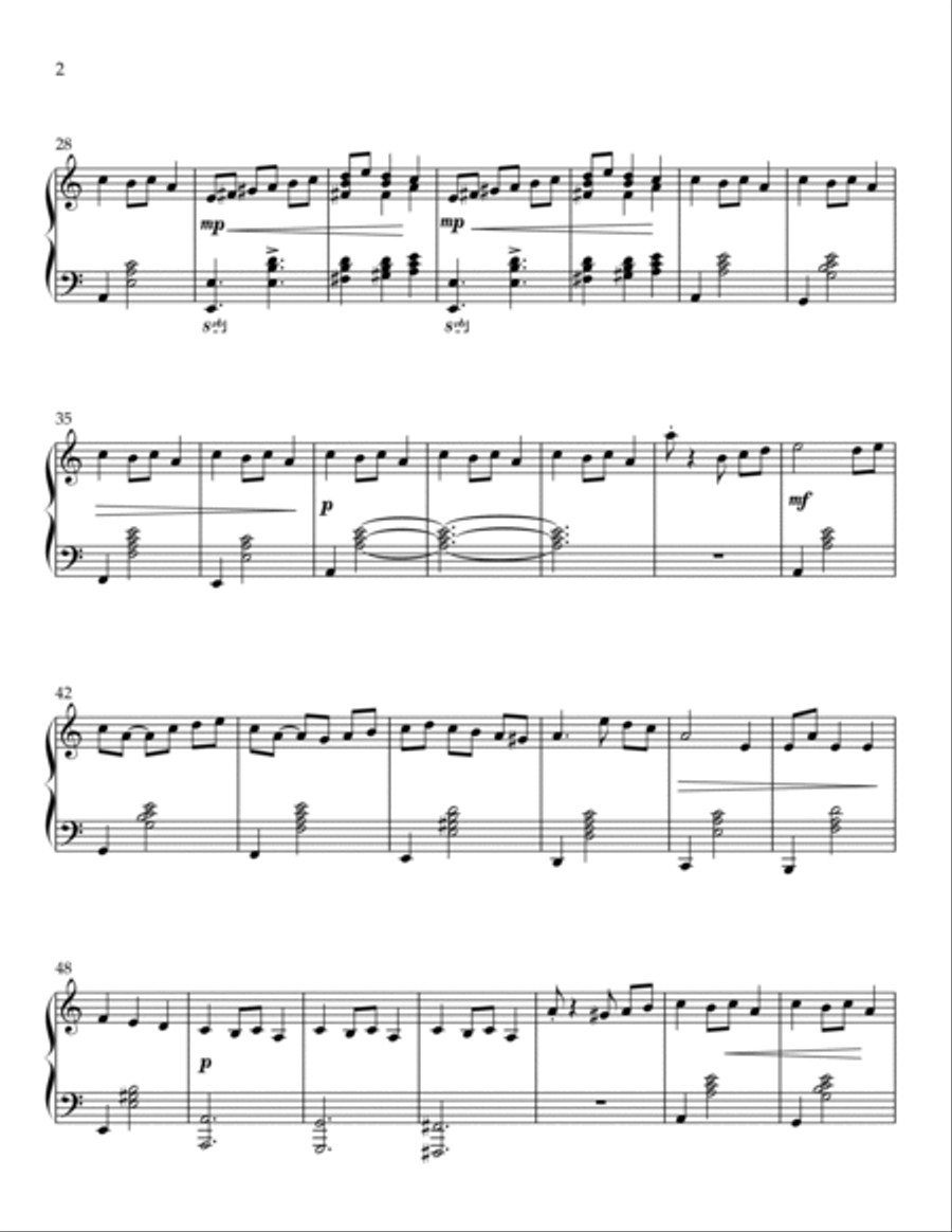 Carol of the Jazzy Bells Carol of the Jazzy Bells Piano Solo scores gallery preview page 2