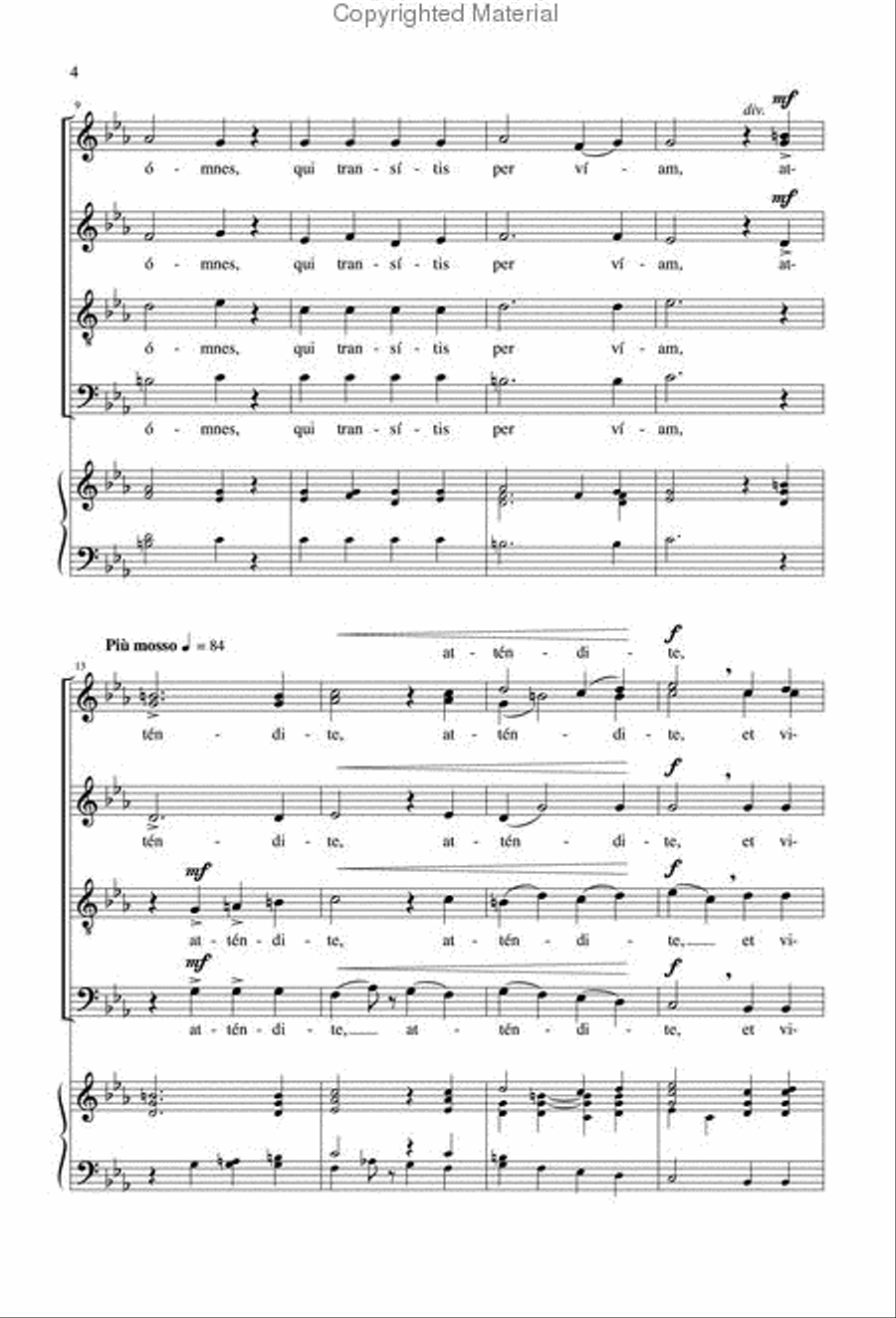 O Vos Omnes SSATB scores gallery preview page 3