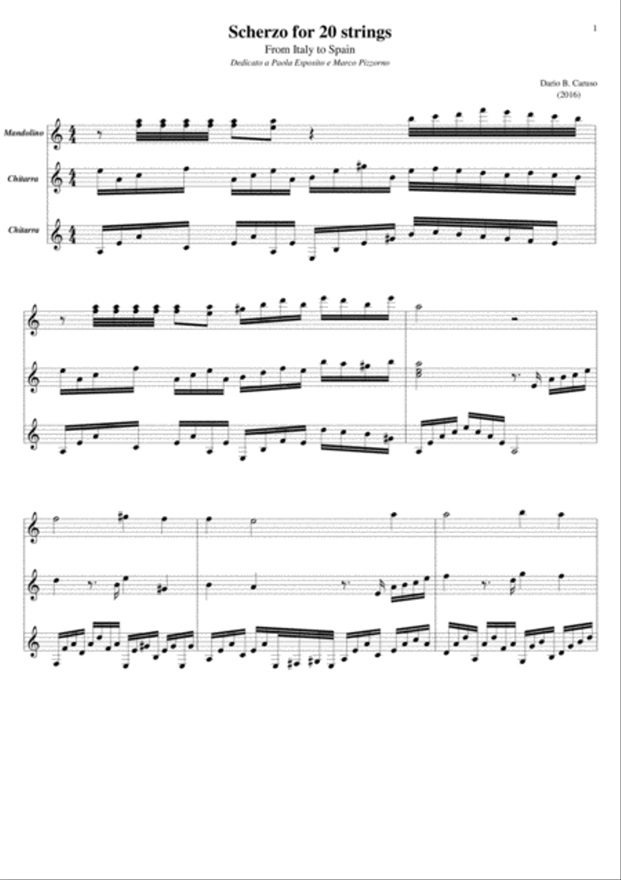 Scherzo for 20 strings Small Ensemble scores gallery preview page 1