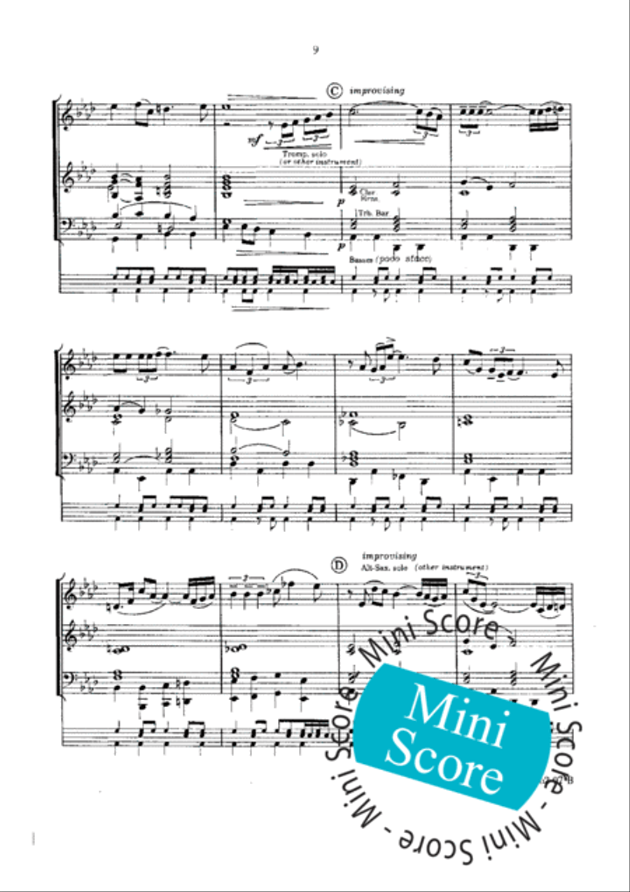 Fascinating Drums / Pavane In Blue Fanfare Band scores gallery preview page 33