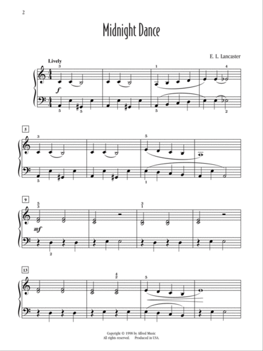 Midnight Dance Easy Piano scores gallery preview page 2
