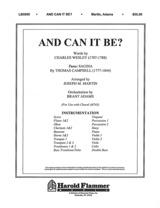 Book cover for And Can It Be? (from Testament of Praise)