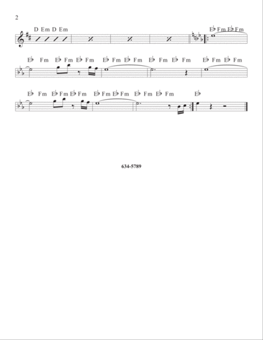 634-5789 Piano, Vocal, Guitar scores gallery preview page 2