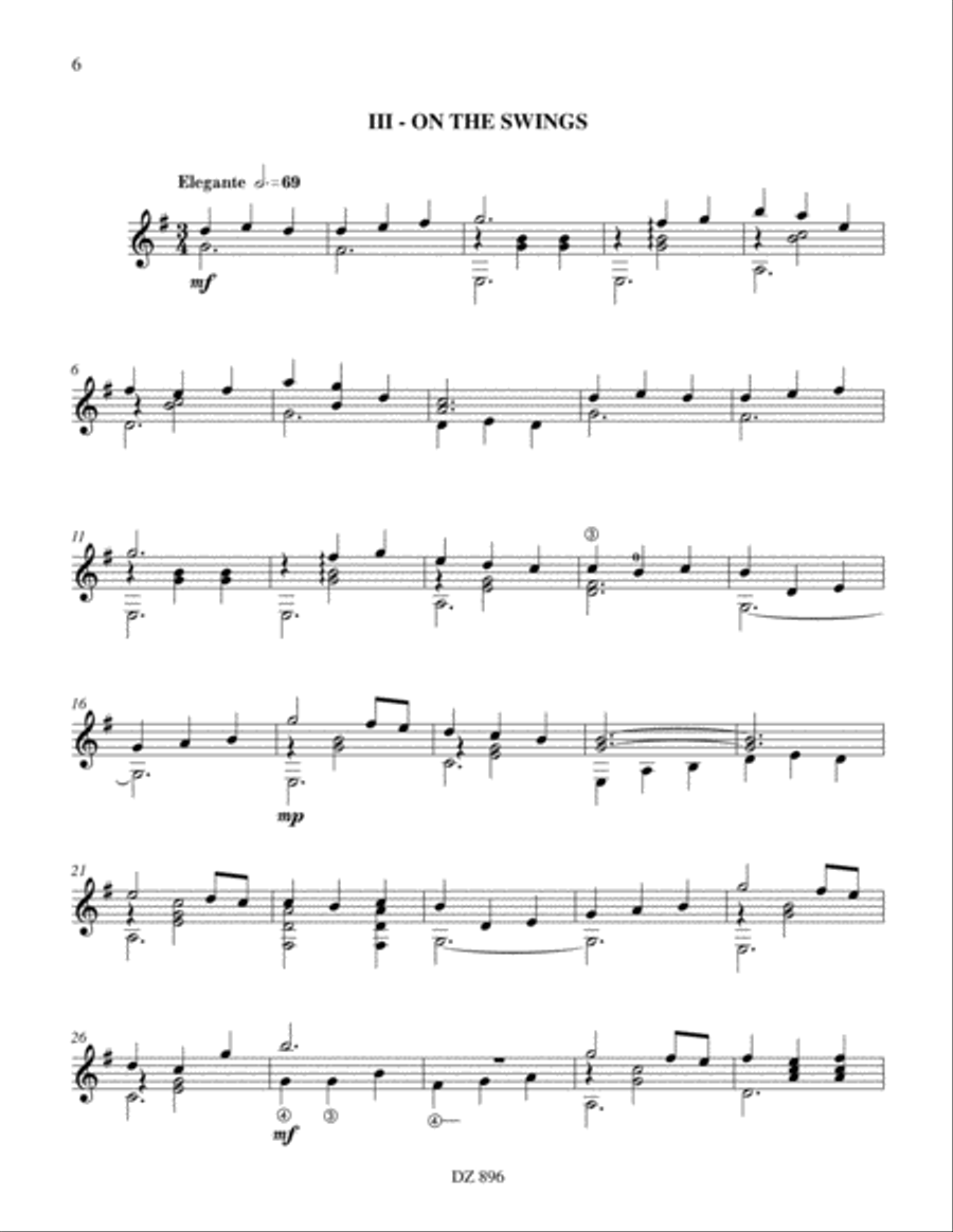 Guitarist's First Steps, vol. 3 Classical Guitar scores gallery preview page 6