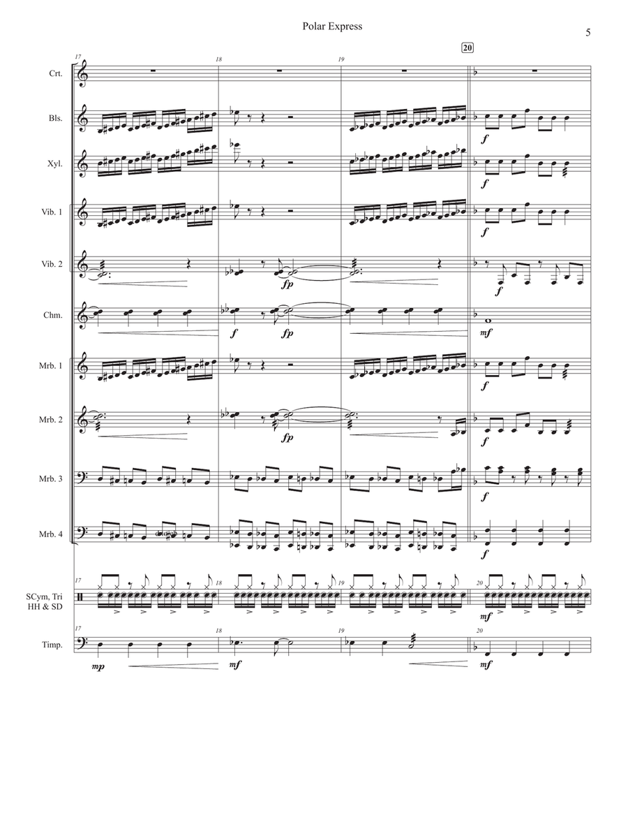 The Polar Express Percussion Ensemble scores gallery preview page 6
