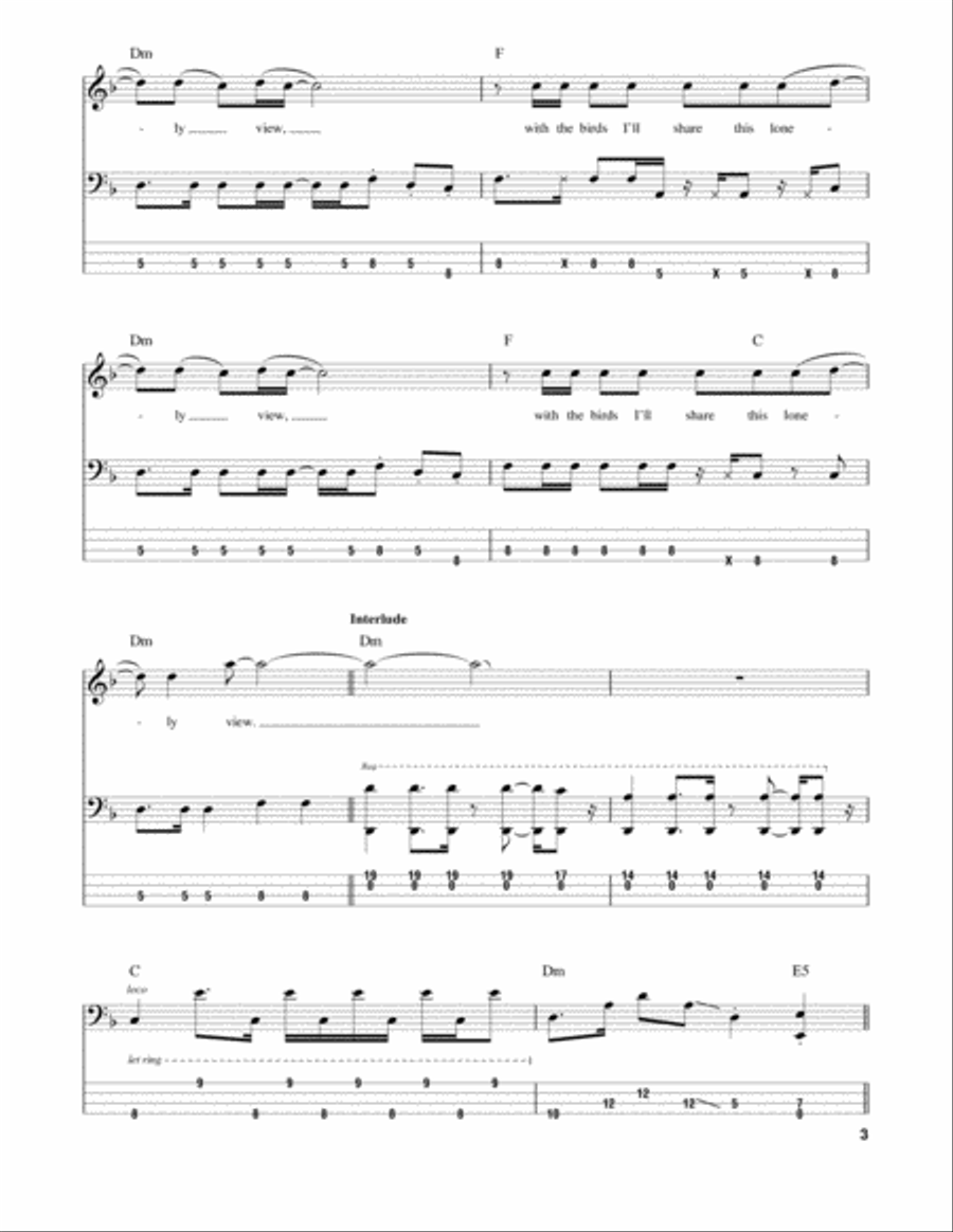 Scar Tissue Guitar Tablature scores gallery preview page 3