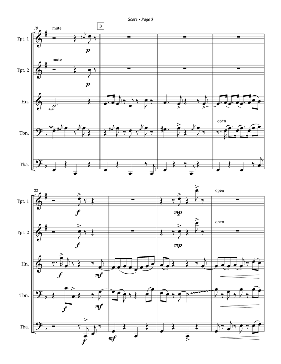 Rudolph The Red-nosed Reindeer Brass Quintet scores gallery preview page 4
