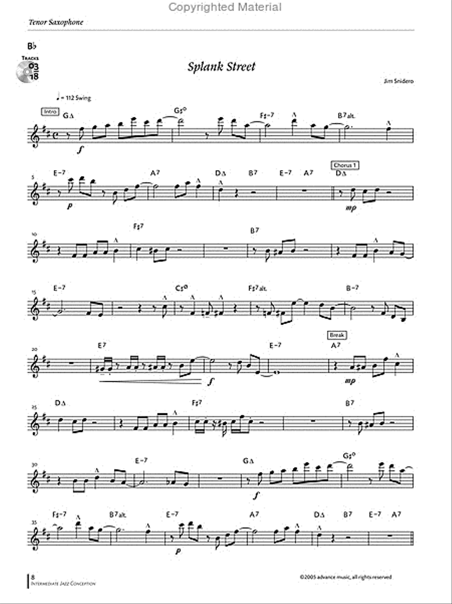Intermediate Jazz Conception Tenor Saxophone Tenor Saxophone scores gallery preview page 2