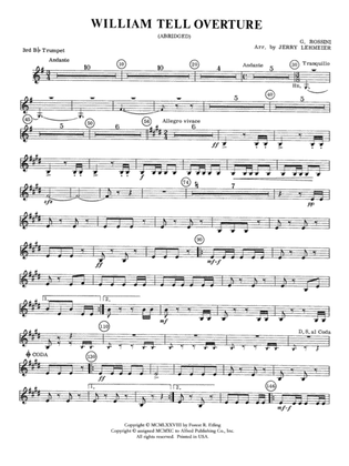 William Tell Overture: 3rd B-flat Trumpet