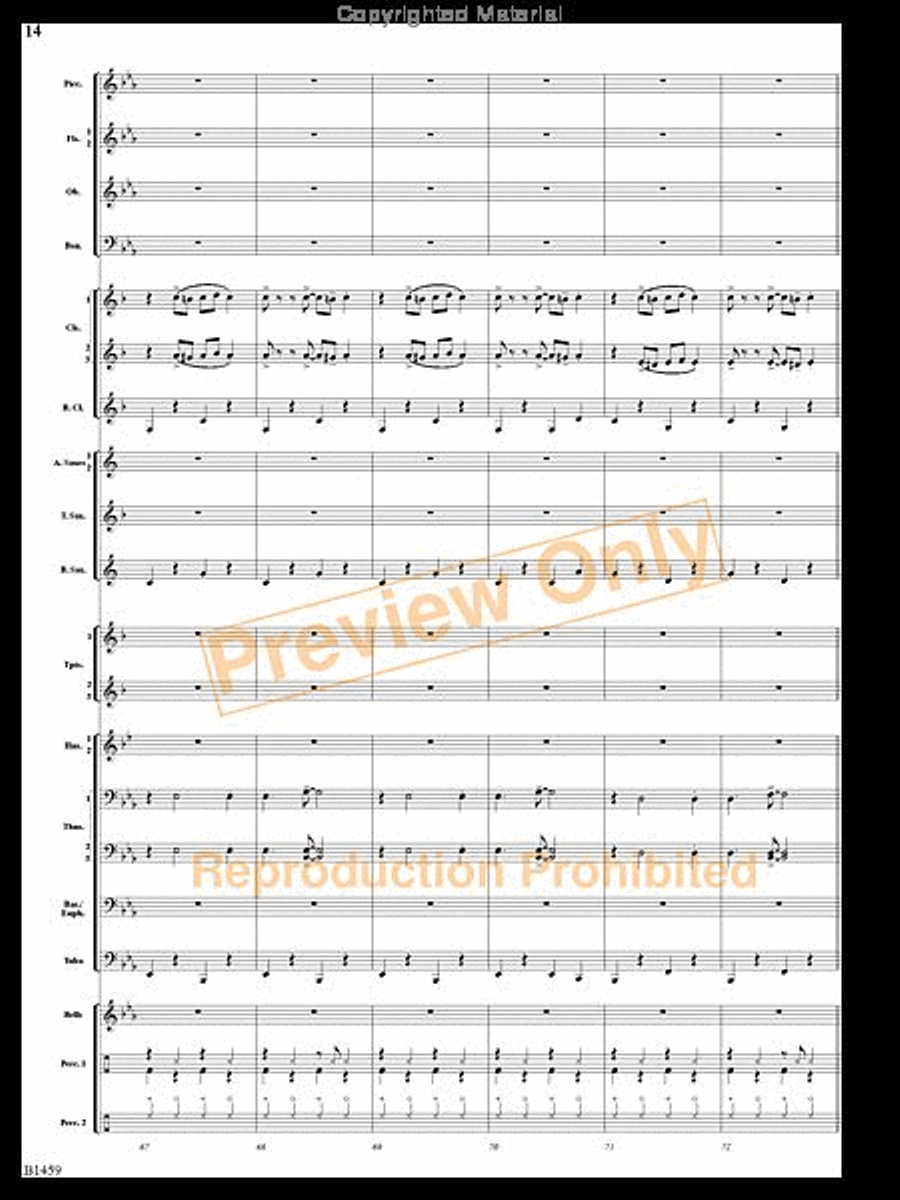 Trombone Tiger Rag Trombone Tiger Rag Concert Band scores gallery preview page 13