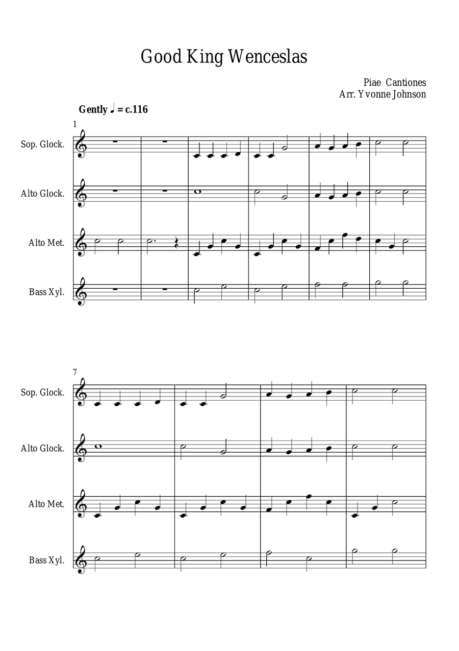 Jolly Old Saint Nicholas And Good King Wenceslas - For Orff Ensemble image number null