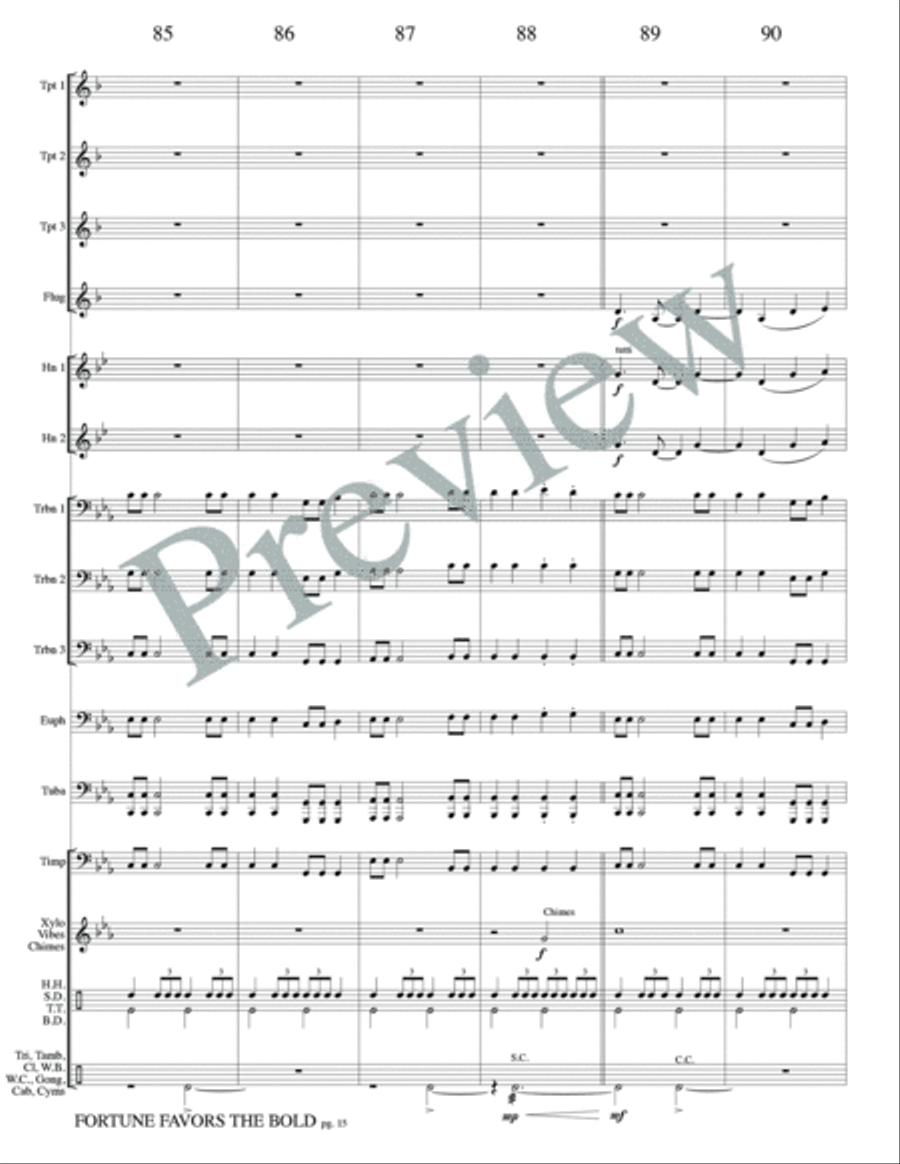 Fortune Favors the Bold - A Gladiator Story Small Ensemble scores gallery preview page 17