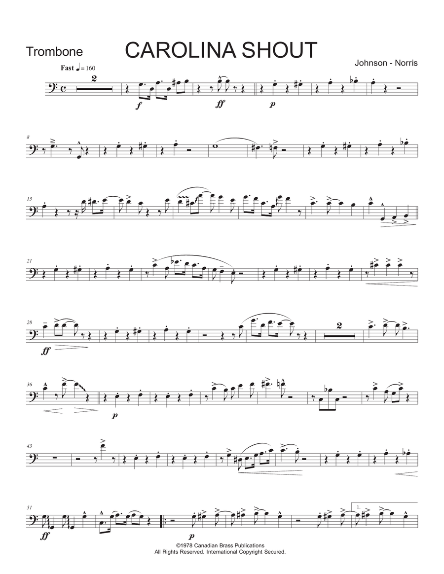 Carolina Shout - Trombone