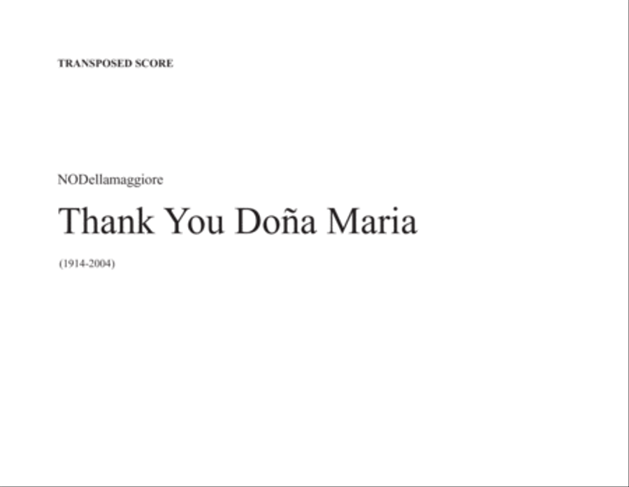 Thank You Doña Maria (Score & MP3) String Orchestra scores gallery preview page 1